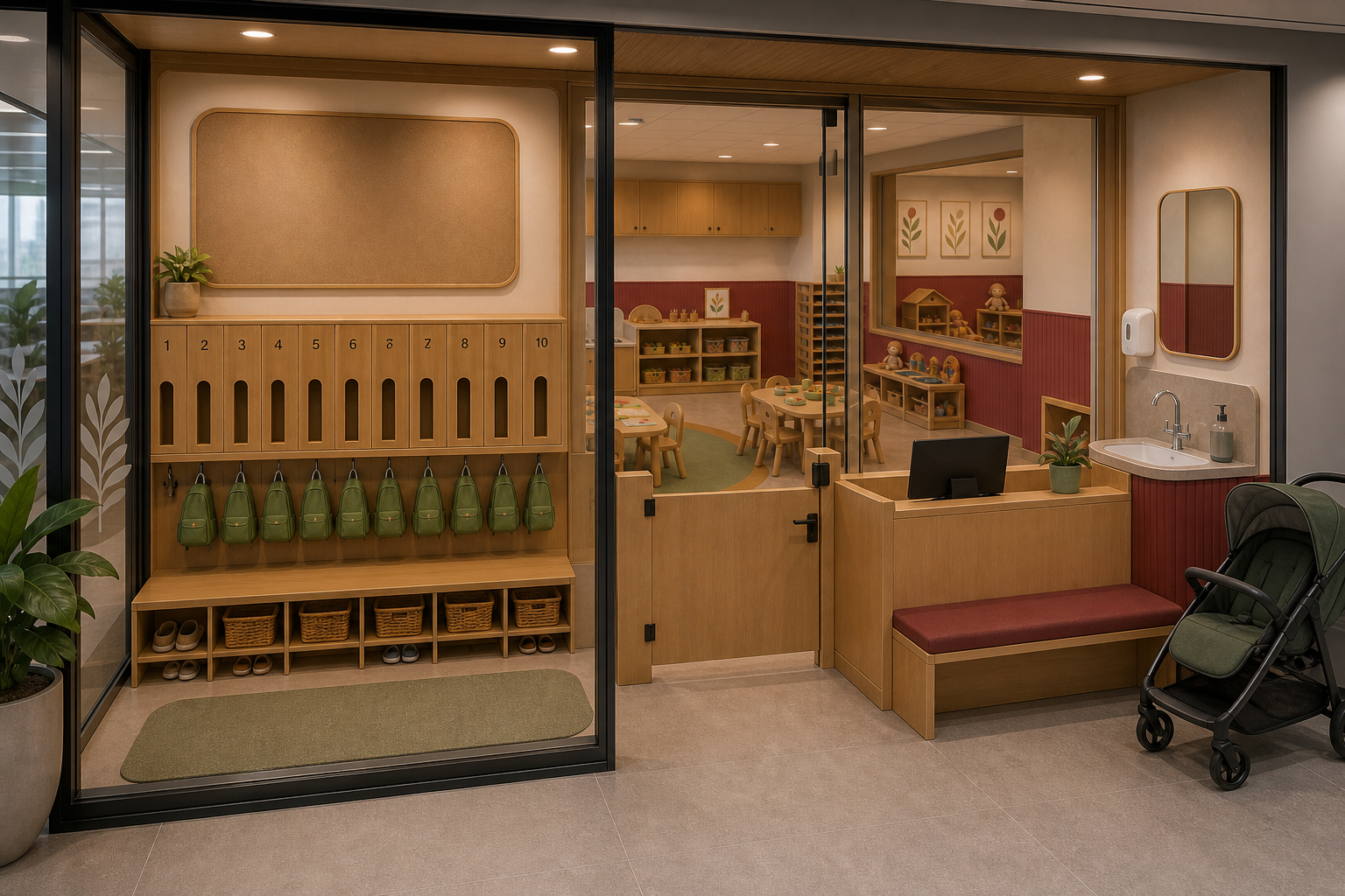Nayo secure entry and handover space